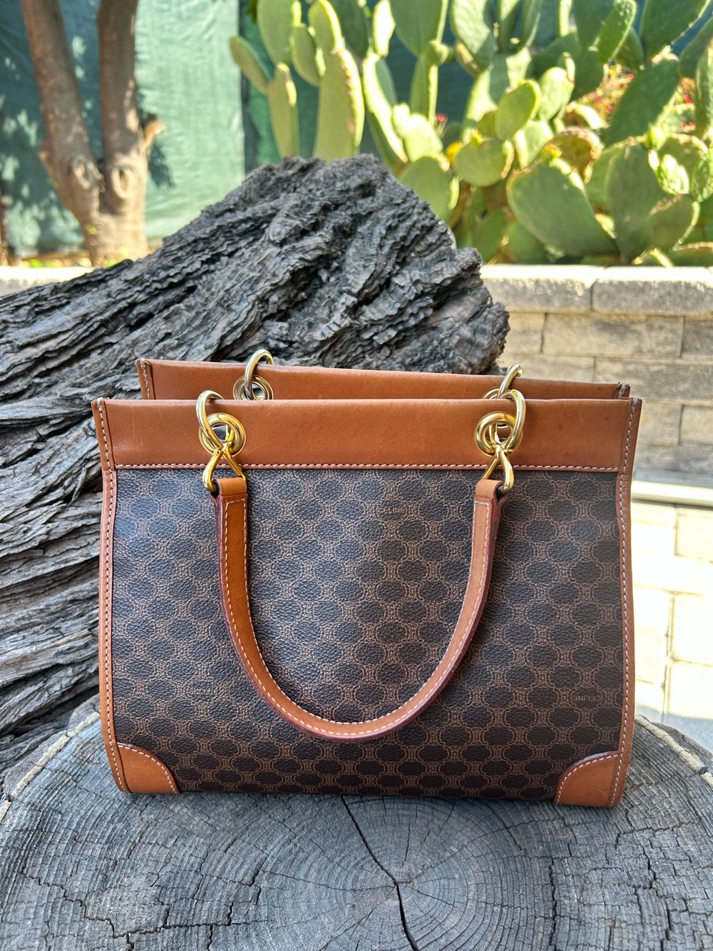 Celine Vintage Brown Tote